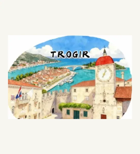 Cobblestone — Hand-drawn watercolour epoxy magnet collection