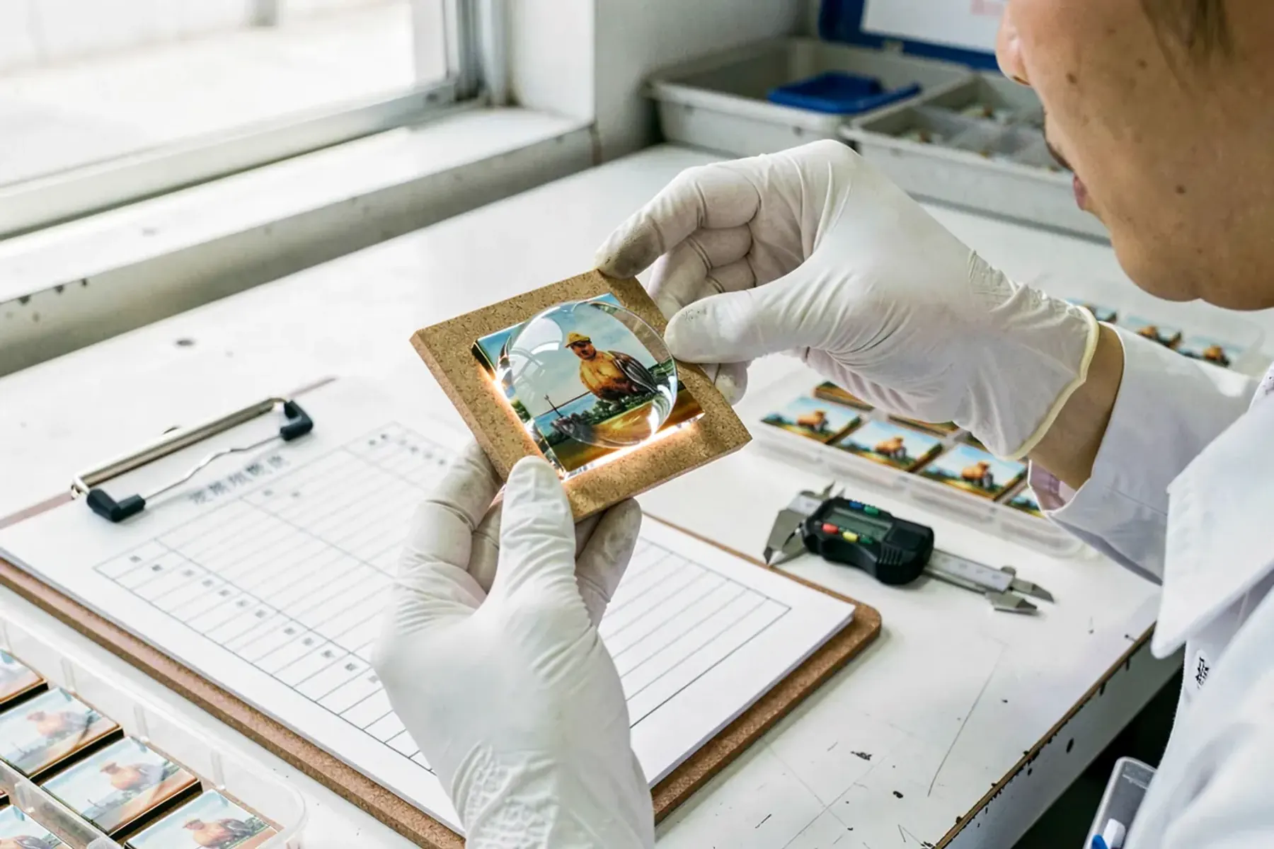 Inspection — every batch checked against the approved sample
