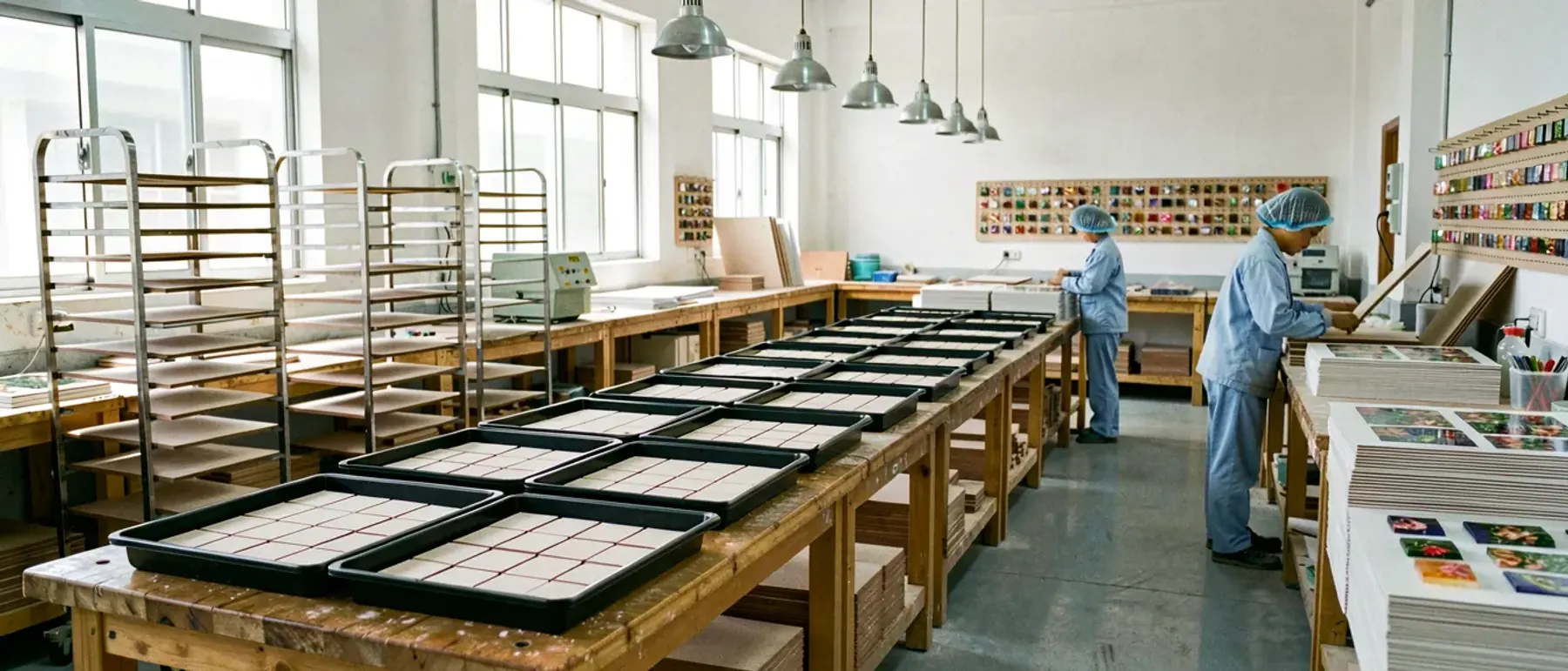 Inside the production floor — printing, epoxy pouring and finishing under one roof